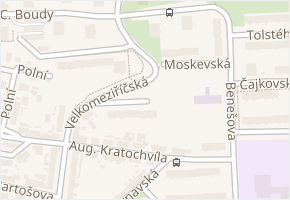 Velkomeziříčská v obci Třebíč - mapa ulice