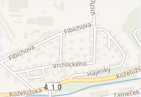 Vrchlického v obci Třebíč - mapa ulice