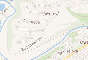 Za Plovárnou v obci Třebíč - mapa ulice