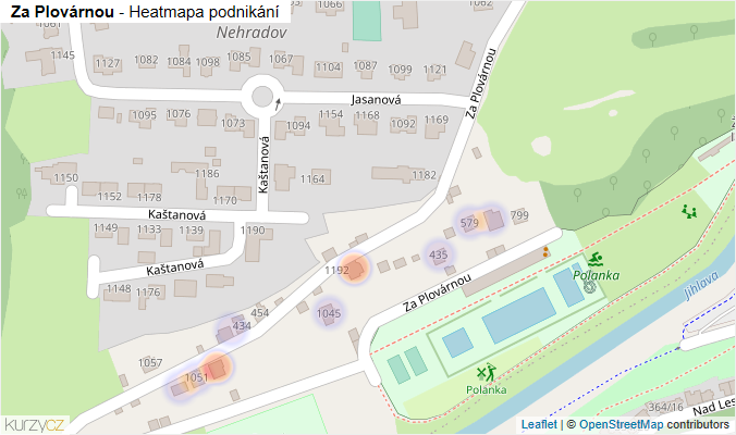 Mapa Za Plovárnou - Firmy v ulici.