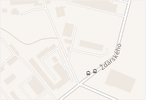 Žďárského v obci Třebíč - mapa ulice