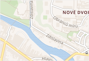 Zdislavina v obci Třebíč - mapa ulice