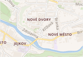 Zvěřinova v obci Třebíč - mapa ulice