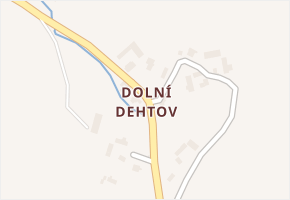 Dolní Dehtov v obci Třebihošť - mapa části obce