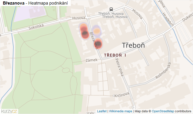 Mapa Březanova - Firmy v ulici.