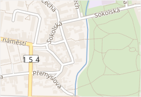 Chelčického v obci Třeboň - mapa ulice