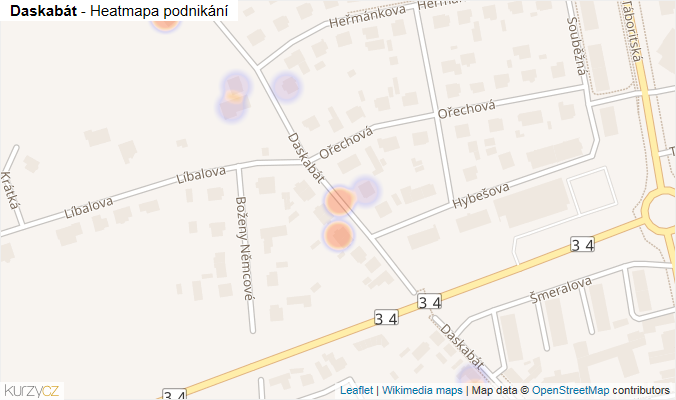 Mapa Daskabát - Firmy v ulici.
