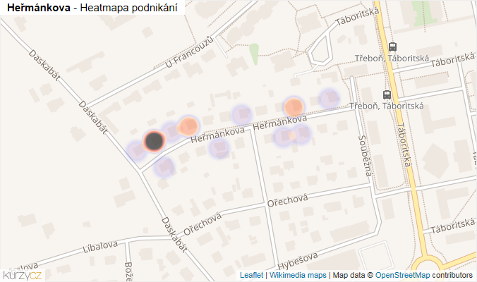 Mapa Heřmánkova - Firmy v ulici.