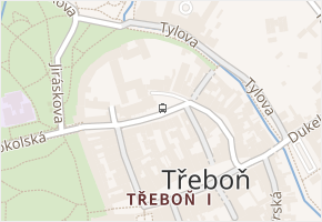 Husova v obci Třeboň - mapa ulice