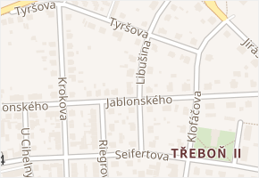 Jablonského v obci Třeboň - mapa ulice