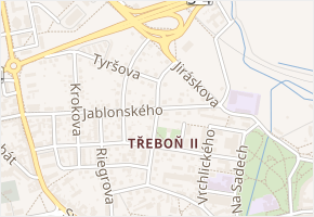 Krátká v obci Třeboň - mapa ulice