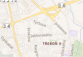 Libušina v obci Třeboň - mapa ulice