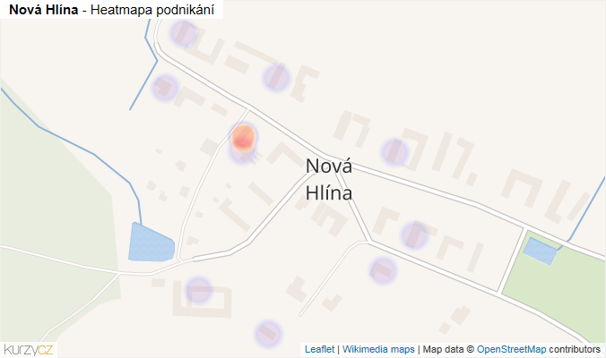 Mapa Nová Hlína - Firmy v části obce.