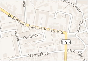Palackého nám. v obci Třeboň - mapa ulice