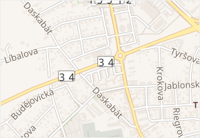 Šmeralova v obci Třeboň - mapa ulice
