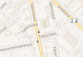Táboritská v obci Třeboň - mapa ulice