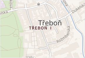 Třeboň I v obci Třeboň - mapa části obce