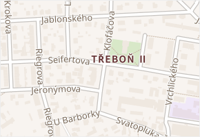 Třeboň II v obci Třeboň - mapa části obce