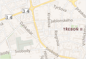 U cihelny v obci Třeboň - mapa ulice