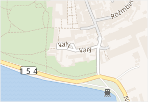 Valy v obci Třeboň - mapa ulice