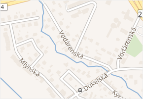 Vodárenská v obci Třeboň - mapa ulice