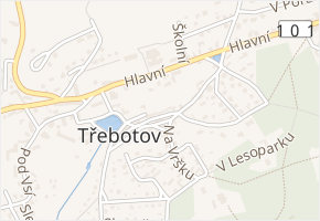 Klidná v obci Třebotov - mapa ulice