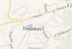 Krátká v obci Třebotov - mapa ulice