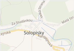 Na Hrázi v obci Třebotov - mapa ulice