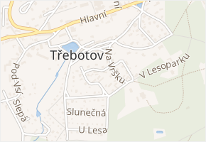 Na Vršku v obci Třebotov - mapa ulice