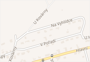 Na Vyhlídce v obci Třebotov - mapa ulice
