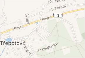 Nad Rybníčkem v obci Třebotov - mapa ulice