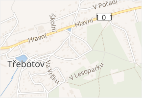Pod Nemocnicí v obci Třebotov - mapa ulice