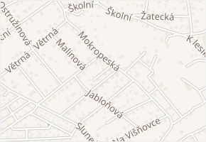 Polní v obci Třebotov - mapa ulice