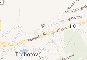 Školní v obci Třebotov - mapa ulice