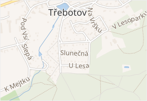 Slunečná v obci Třebotov - mapa ulice