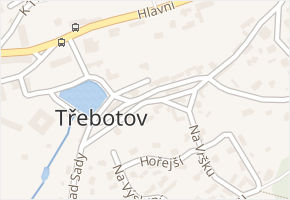 Souběžná v obci Třebotov - mapa ulice