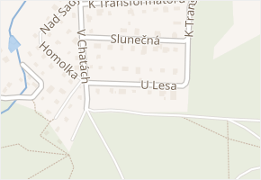 U Lesa v obci Třebotov - mapa ulice