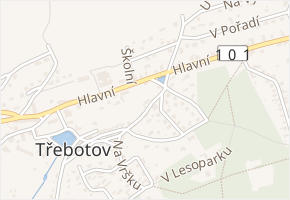 U Louže v obci Třebotov - mapa ulice