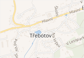 U Rybníka v obci Třebotov - mapa ulice