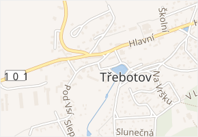 U Tvrze v obci Třebotov - mapa ulice