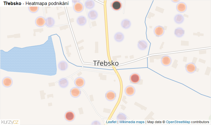 Mapa Třebsko - Firmy v části obce.