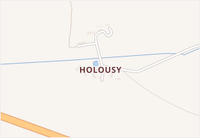 Holousy v obci Třebusice - mapa části obce