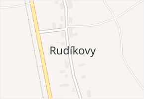 Rudíkovy v obci Třemešná - mapa části obce