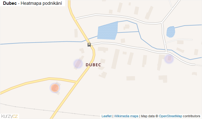 Mapa Dubec - Firmy v části obce.