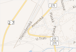 Boženy Němcové v obci Třemošná - mapa ulice