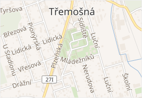 Budovatelská v obci Třemošná - mapa ulice