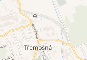 U Lékárny v obci Třemošná - mapa ulice
