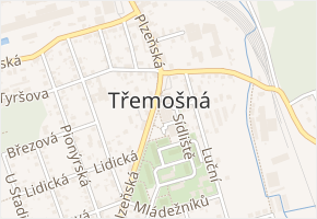 U Zvonu v obci Třemošná - mapa ulice