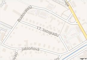 17. listopadu v obci Třemošnice - mapa ulice