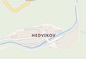 Hedvikov v obci Třemošnice - mapa části obce